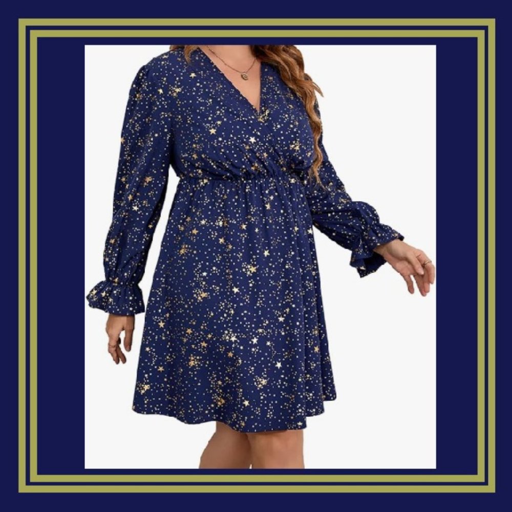 NWT Mycrushcity Galaxy Print Mini Dress - Picture 1 of 9